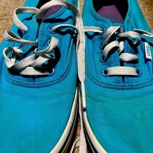 Aqua color Vans